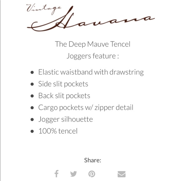 Vintage Havana Tencel Joggers - Picture 3 of 4